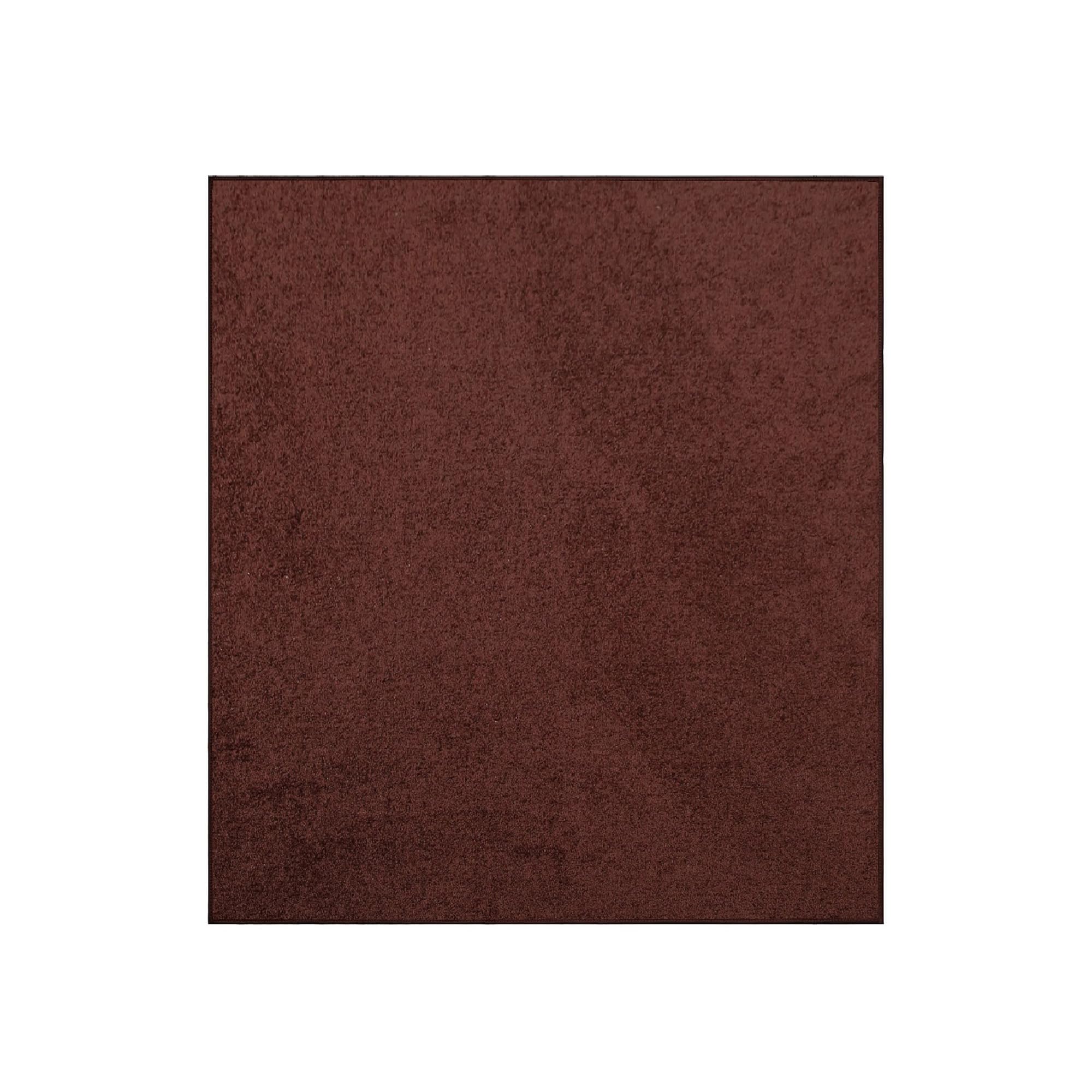 Ambiant Galaxy Way Solid Color Area Rugs Chocolate Brown - 6' Square Indoor Rug, Stain & Fade Resistant, Non-Slip Backing, Soft & Durable - Perfect for Living Room, Bedroom, Dining Room, Entryway, Doorway - Pet & Kid Friendly Wedding Home Decor Rug for Cozy Modern Spaces