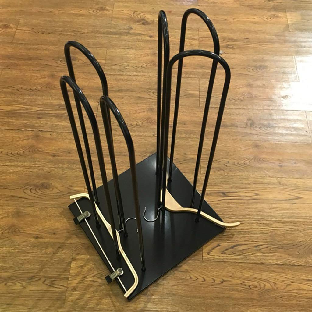 Commercial Hanger Stacker Stand with Swivel Casters - Wooden Clothes Hanger Storage Organizer - 120 Hanger Capacity Iron Frame Rack for Retail Stores & Dry Cleaning Businesses | Perfect for Garment Organization & Space Saving