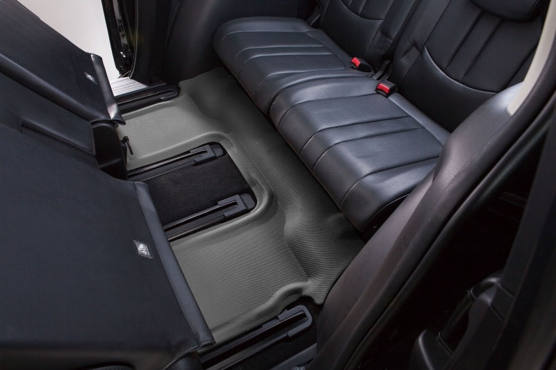 3D MAXpider Kagu Custom Fit All-Weather Floor Mats for 2008-2017 Buick Enclave, Chevrolet Traverse & GMC Acadia (3rd Row, Gray) - Durable Car Floor Protection for SUVs, Family Road Trips & Winter Weather