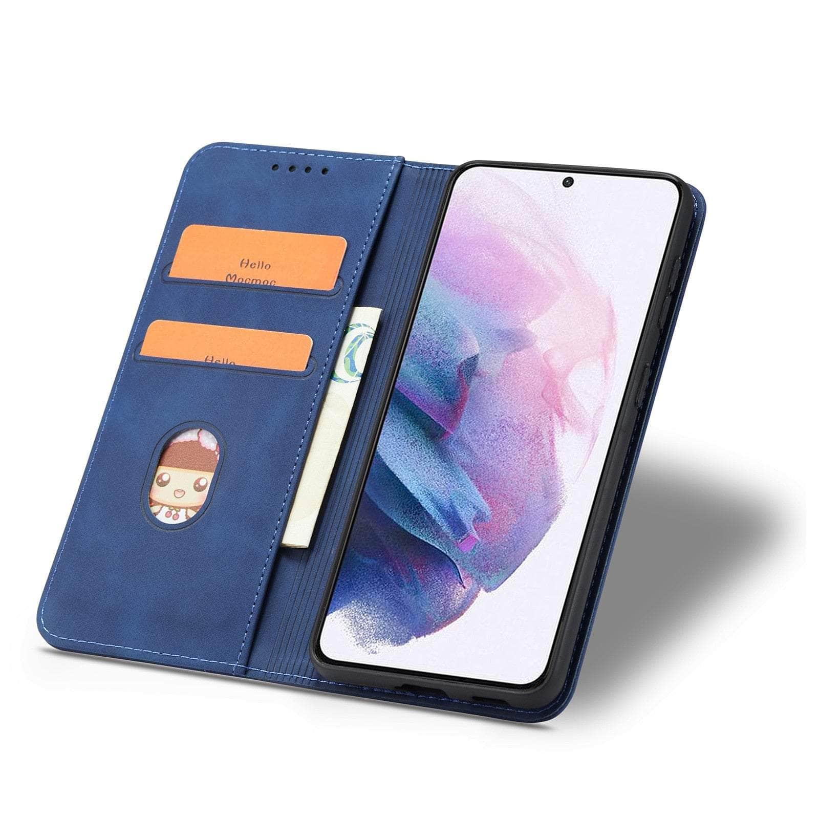 Premium Genuine Leather Wallet Case for Samsung Galaxy S22 Plus - Slim Protective Cover with Card Slots | Perfect for Business, Travel & Everyday Use