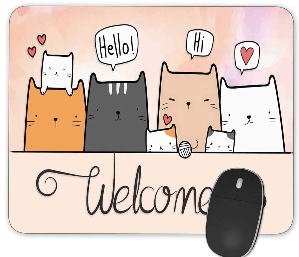 Cute Cartoon Cat Gaming Mouse Pad - 9.84