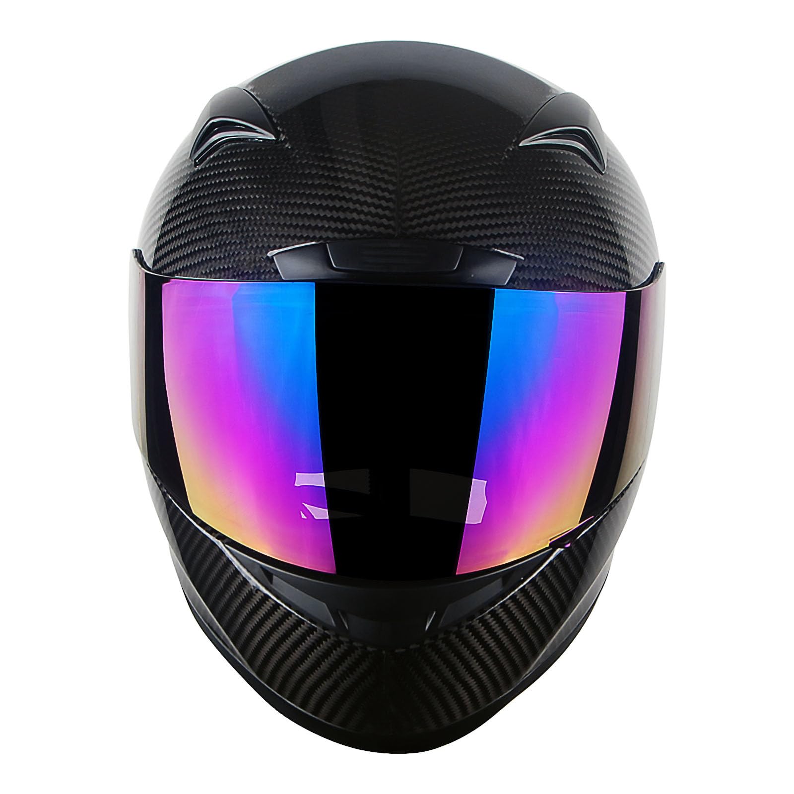 Genuine Carbon Fiber Motorcycle Full Face Helmet - Lightweight 3.2lb HG335 Street Bike Helmet for Men & Women - DOT Approved for Safety - Perfect for Racing, Cruising & Urban Riding