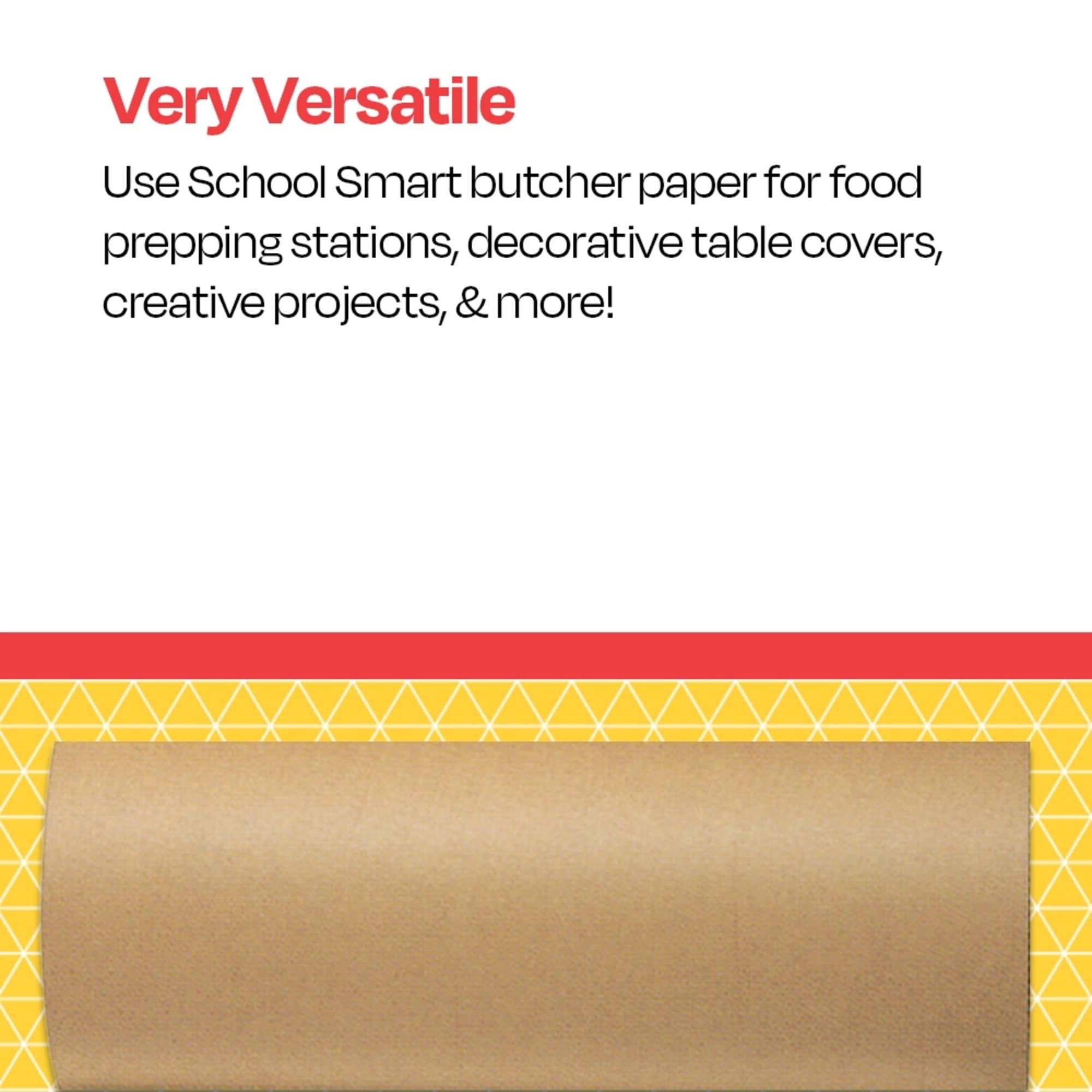 School Smart Heavy Duty Butcher Kraft Paper Roll - 50 lbs, 36