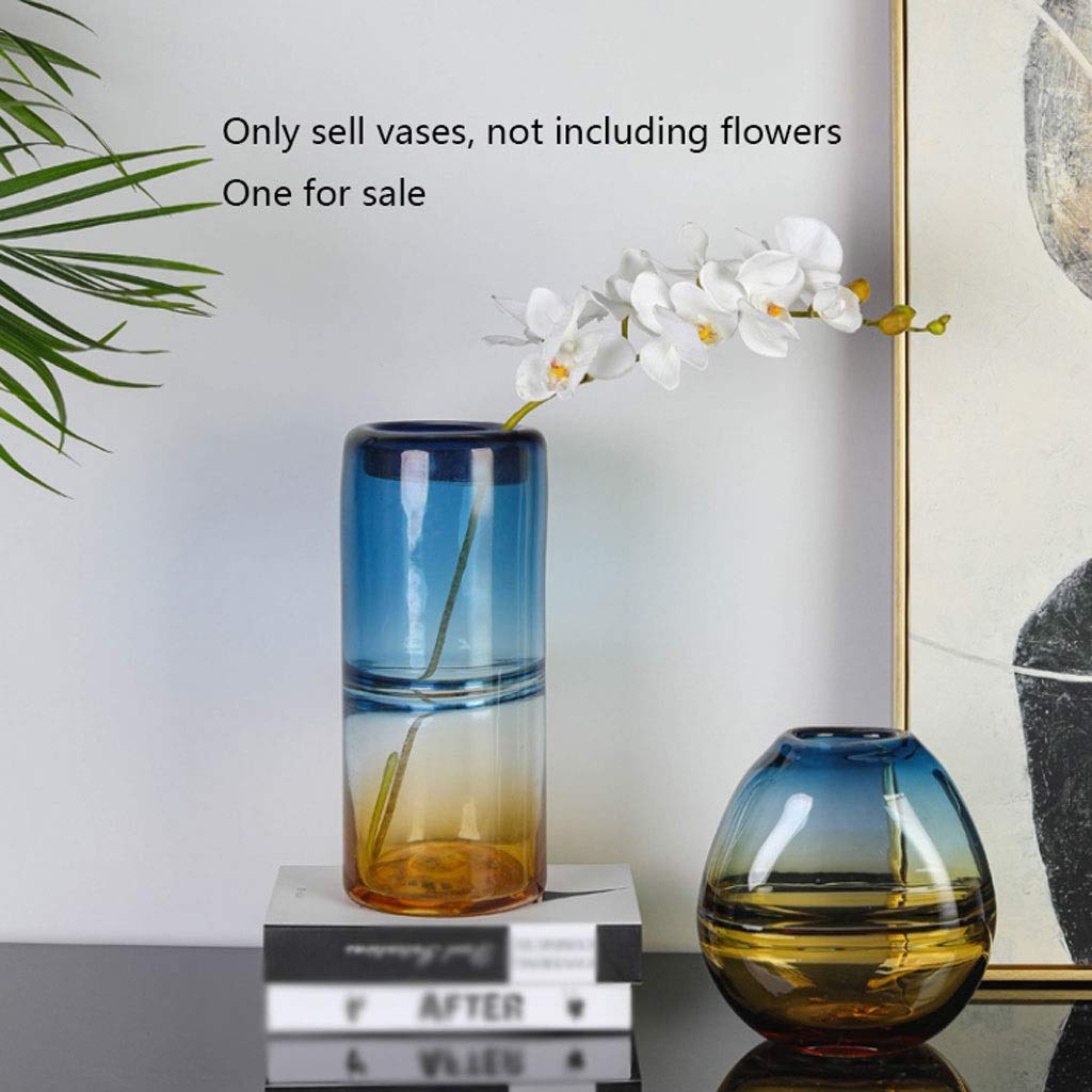 Elegant Glass Vase - Creative Transparent Flower Vase for Home Decor | Perfect for Living Room, Dining Room, Bedroom, Kitchen & Outdoor | Fireplace Centerpiece & Floral Arrangement Decor