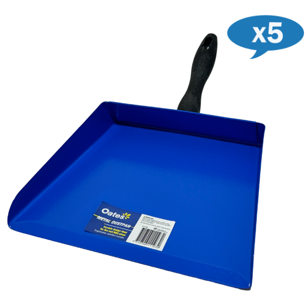 Oates Industrial Metal Dustpan - Heavy Duty Steel Dust Pan for Workshop, Garage & Home Cleaning - Perfect for Sweeping Debris, Dirt & Pet Hair