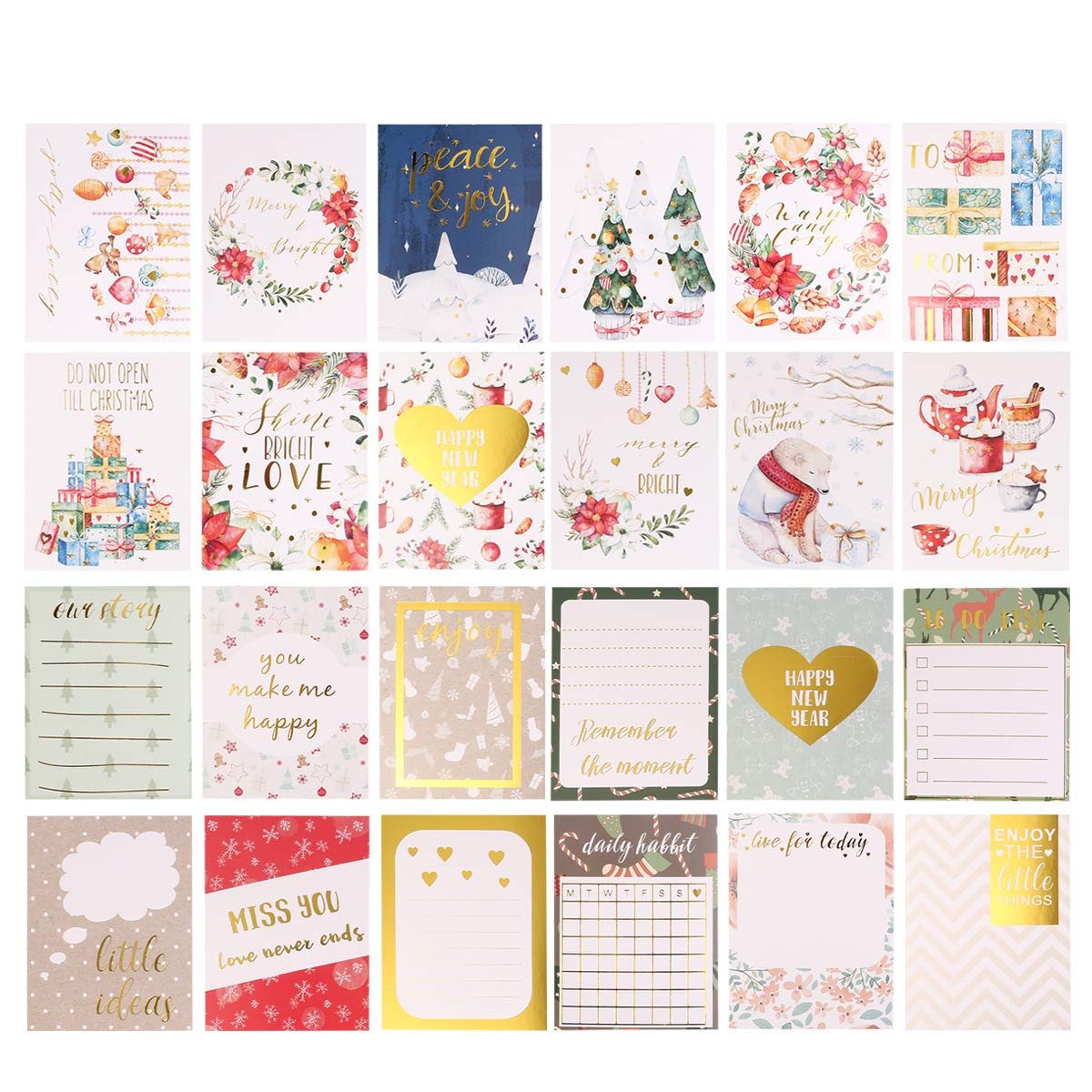 48Pcs Creative Greeting Cards Set - Delicate Holiday Christmas Birthday Party Invitation Cards - Perfect for Celebrations, Gifts & Special Occasions