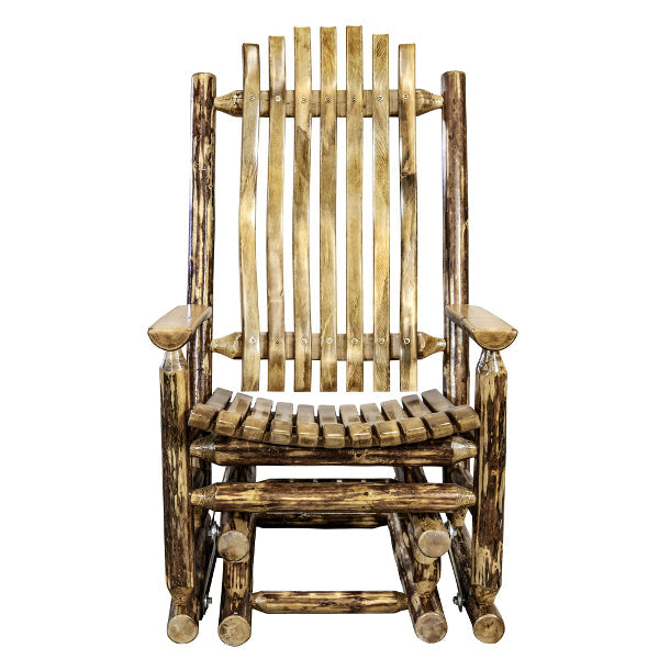 Glacier Country Glider Rocker - Comfortable Nursery Rocking Chair for Baby & Nursing Mothers - Perfect for Bedroom, Nursery, or Living Room Relaxation