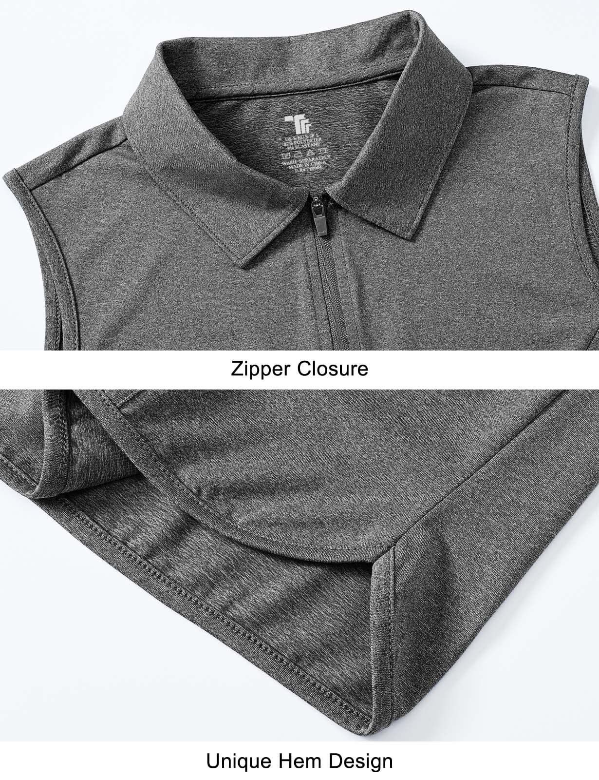 Rdruko Women's Sleeveless Golf Shirts - Quick Dry Zip Up Tank Tops for Tennis & Polo - Breathable Athletic Wear for Golf, Tennis & Outdoor Sports