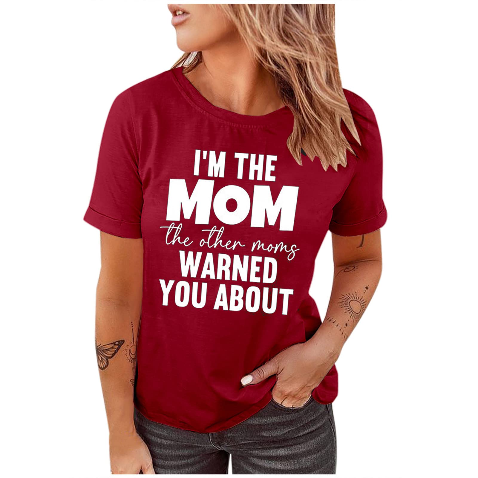 Women's Short Sleeve Crewneck T-Shirts - Casual Summer Tops, Funny & Cute Graphic Tees, Loose Comfortable Blouses for Everyday Wear, Work & Weekend Outfits
