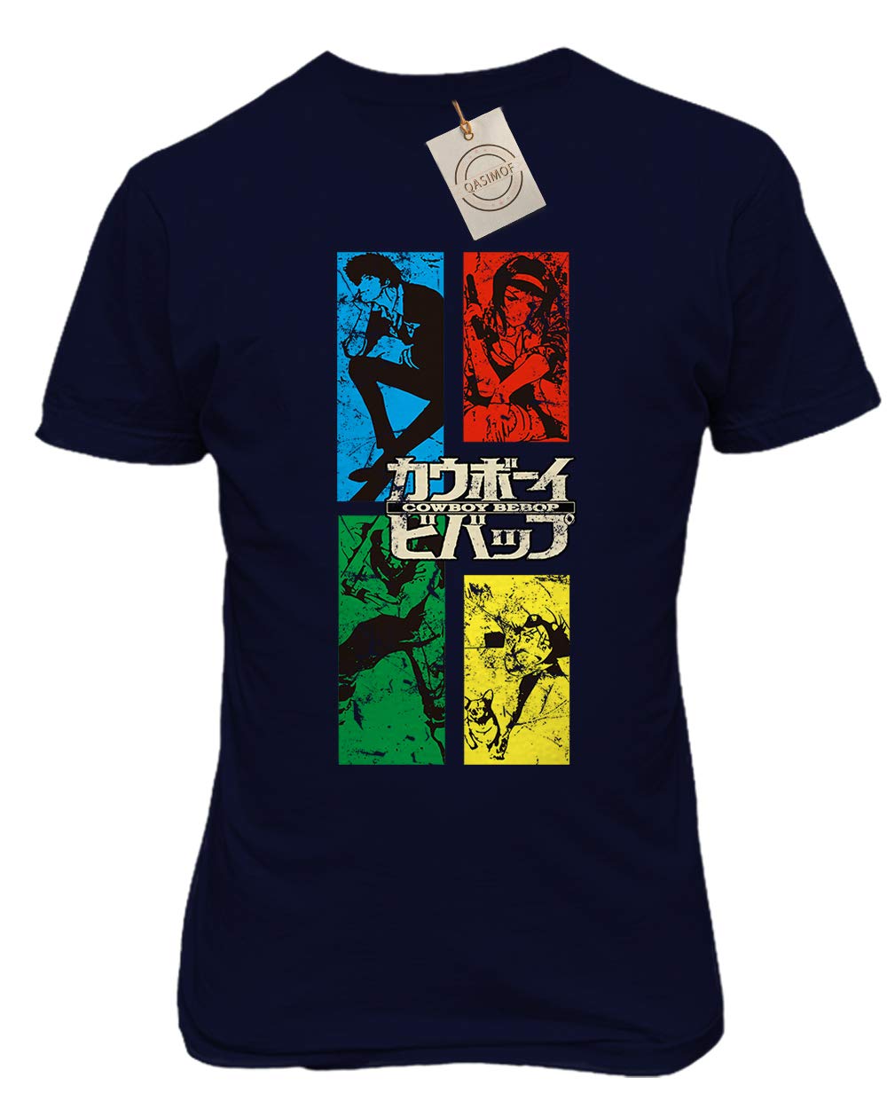 RIVEBELLA Cowboy Bebop Anime Manga Crew Neck T-Shirt for Men - Stylish Graphic Novelty Tee for Cosplay, Casual Wear & Anime Fans