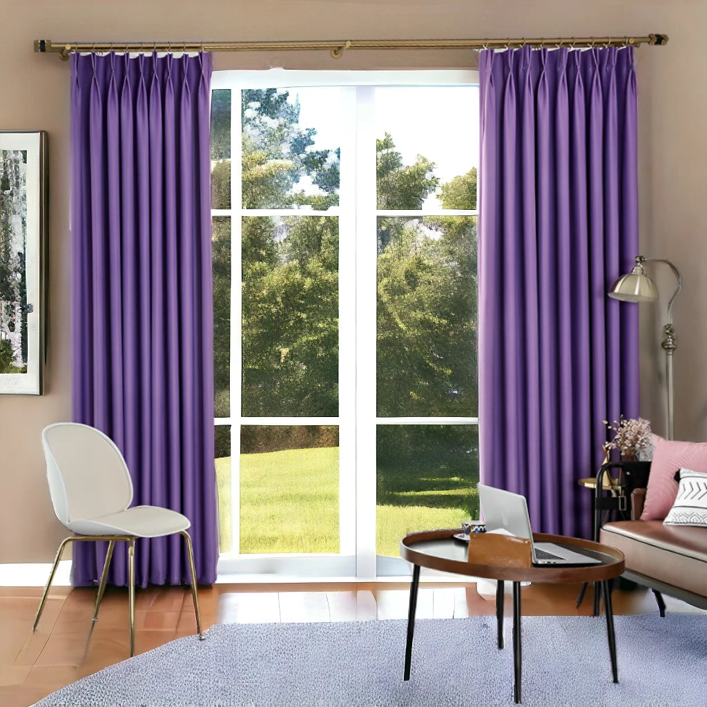 Presley Polyester Minimalist Soundproof Blackout Custom Curtains - Thermal Insulated Window Drapes for Bedroom, Living Room & Home Theater