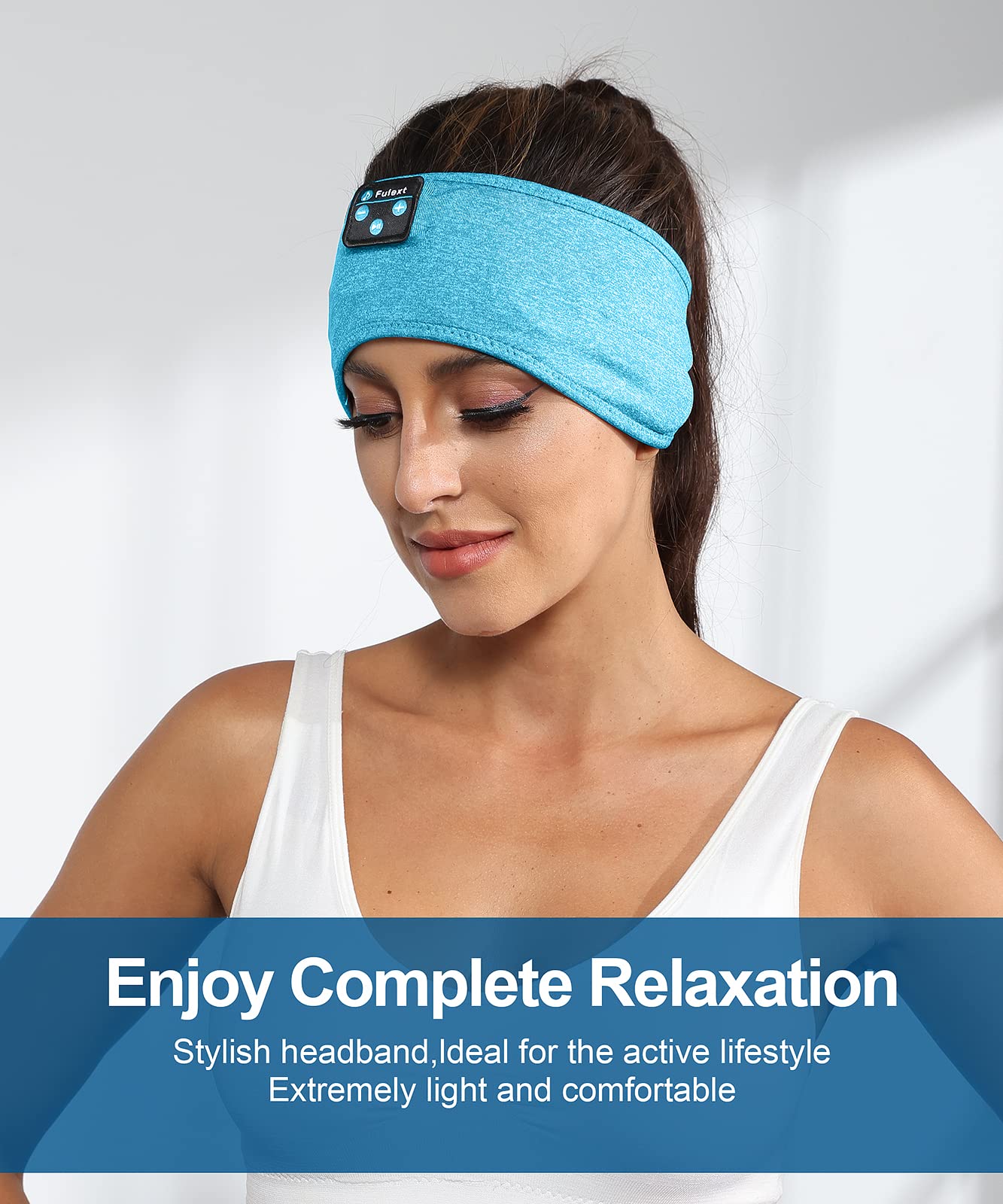 Bluetooth Sleep Headphones Wireless Sports Headband - Ultra-Thin HD Stereo Speakers for Side Sleepers, Insomnia Relief, Workout, Jogging & Yoga | Perfect for Nighttime Comfort, Travel & Meditation