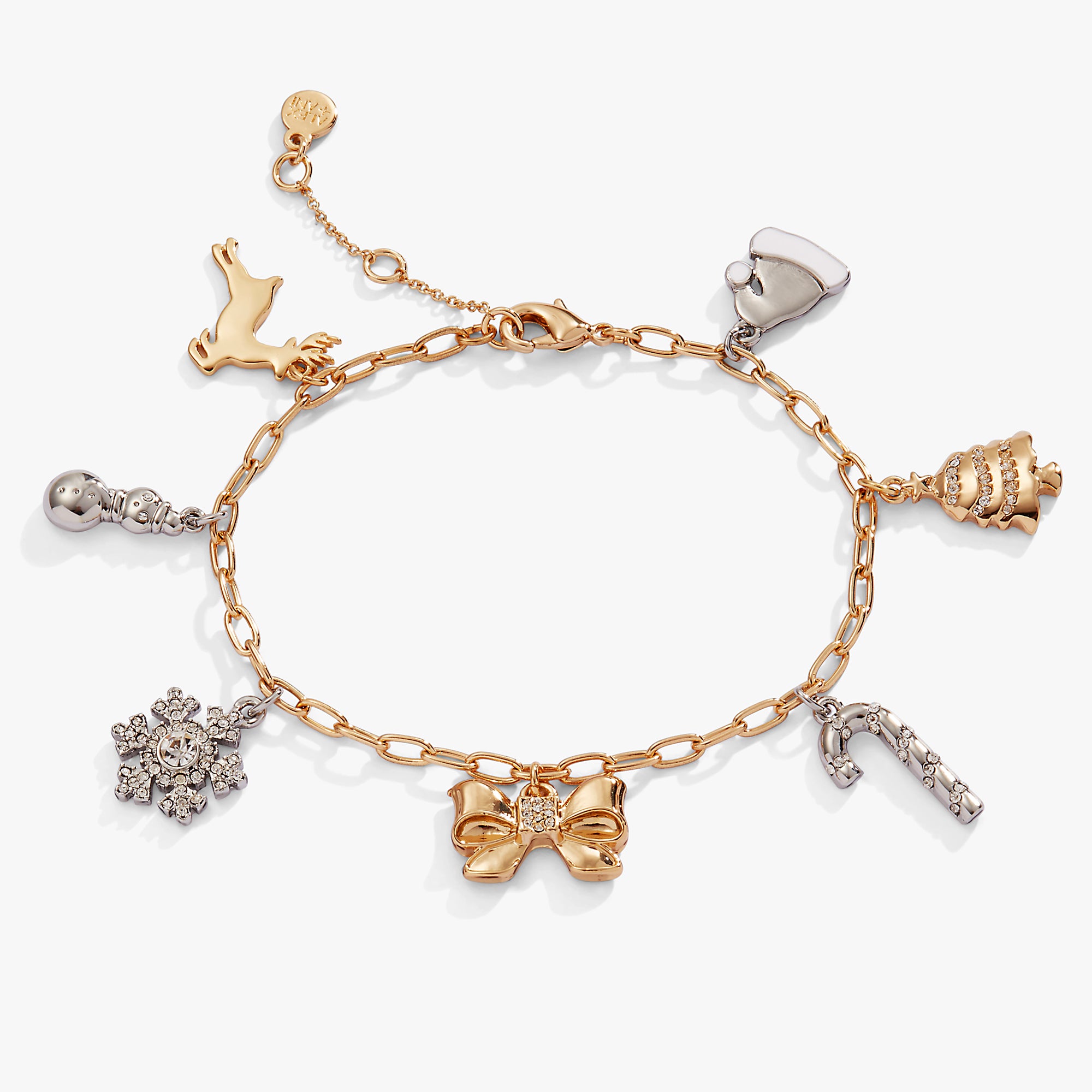 Holiday Cheer Multi Charm Bracelet - Christmas Party Jewelry Gift for Women - Perfect for Festive Celebrations & Holiday Gifting