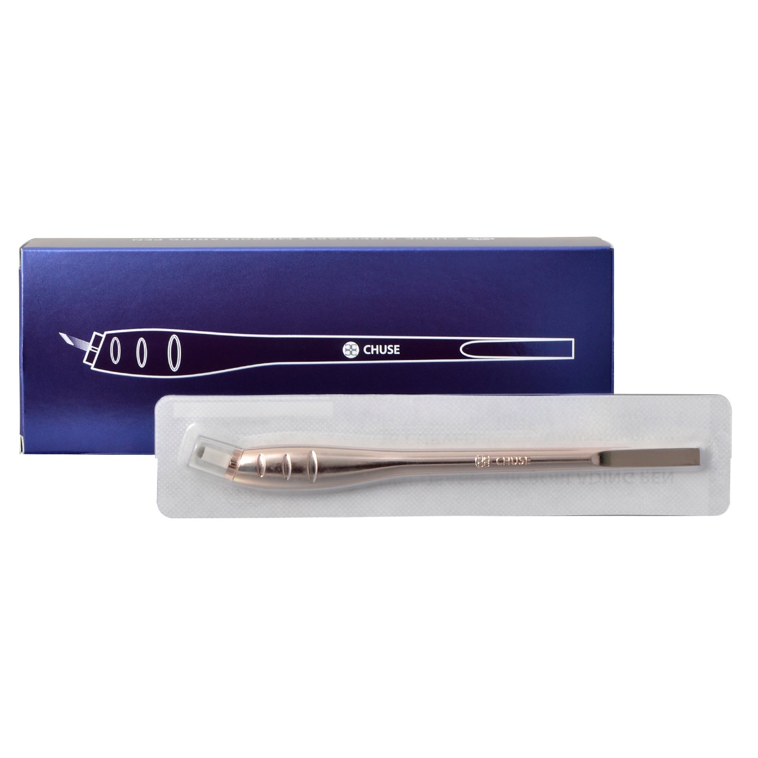 CHUSE M66 Disposable Microblading Pens – 5 Pack of 16 Pin 0.25mm U-Shape Blades – Professional Eyebrow Tattoo Tools for Precise Hair Strokes – Perfect for Salon, Spa & Home Microblading (Gold)