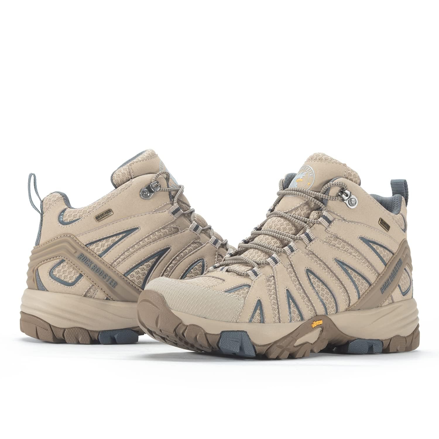 Rockrooster Men's Waterproof Hiking Boots - Anti-Fatigue Outdoor Shoes for Urban Adventures