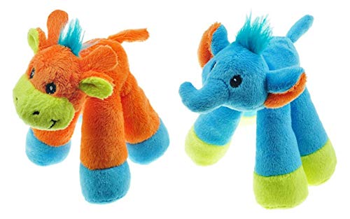 Mini Long Leg Safari Pals Plush Dog Toys with Squeakers - 6