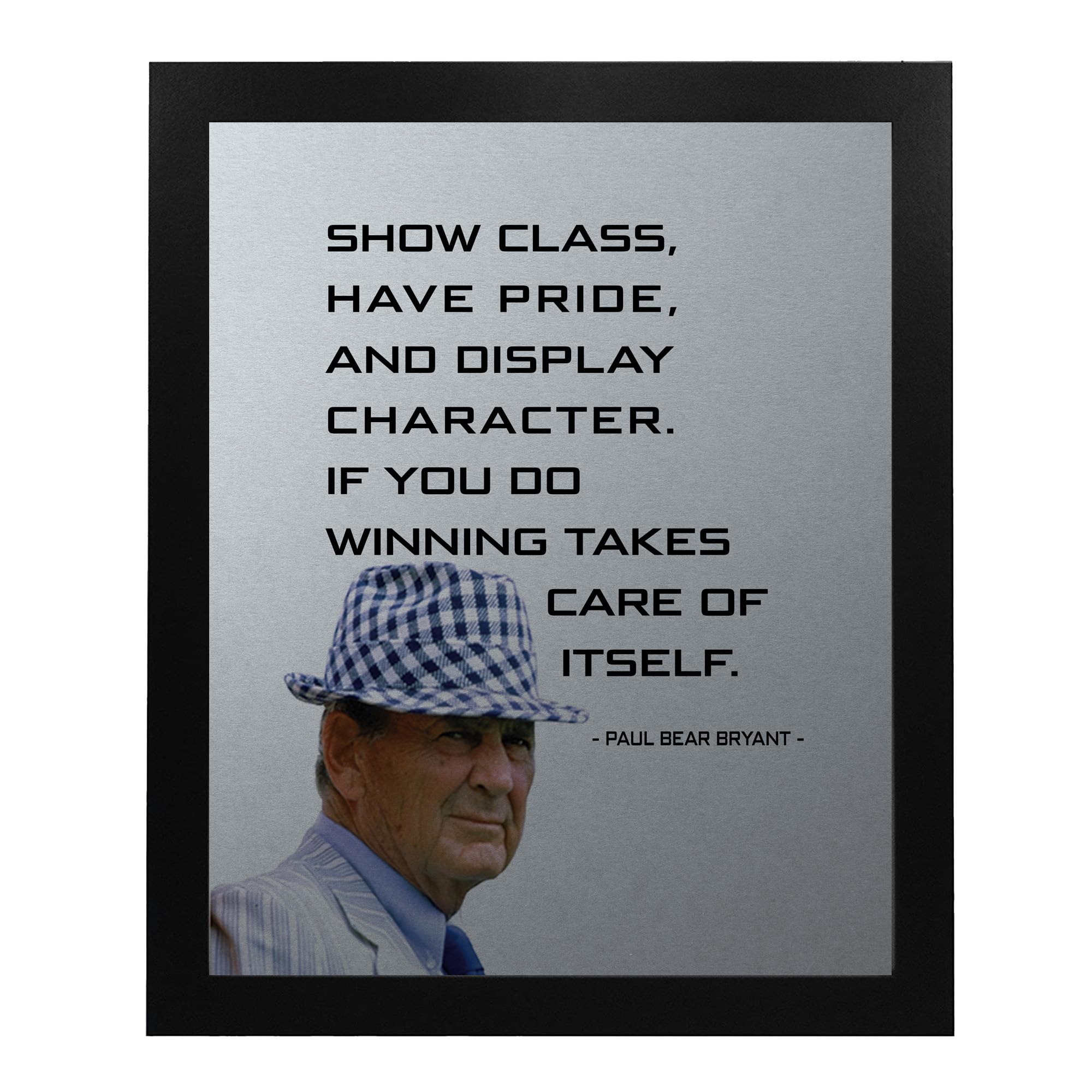 Paul Bear Bryant Motivational Quotes Wall Art Print - Inspirational Home, Office & Gym Decor - Unframed 8x10 - Perfect Coaching Gift for Football Fans & Sports Enthusiasts