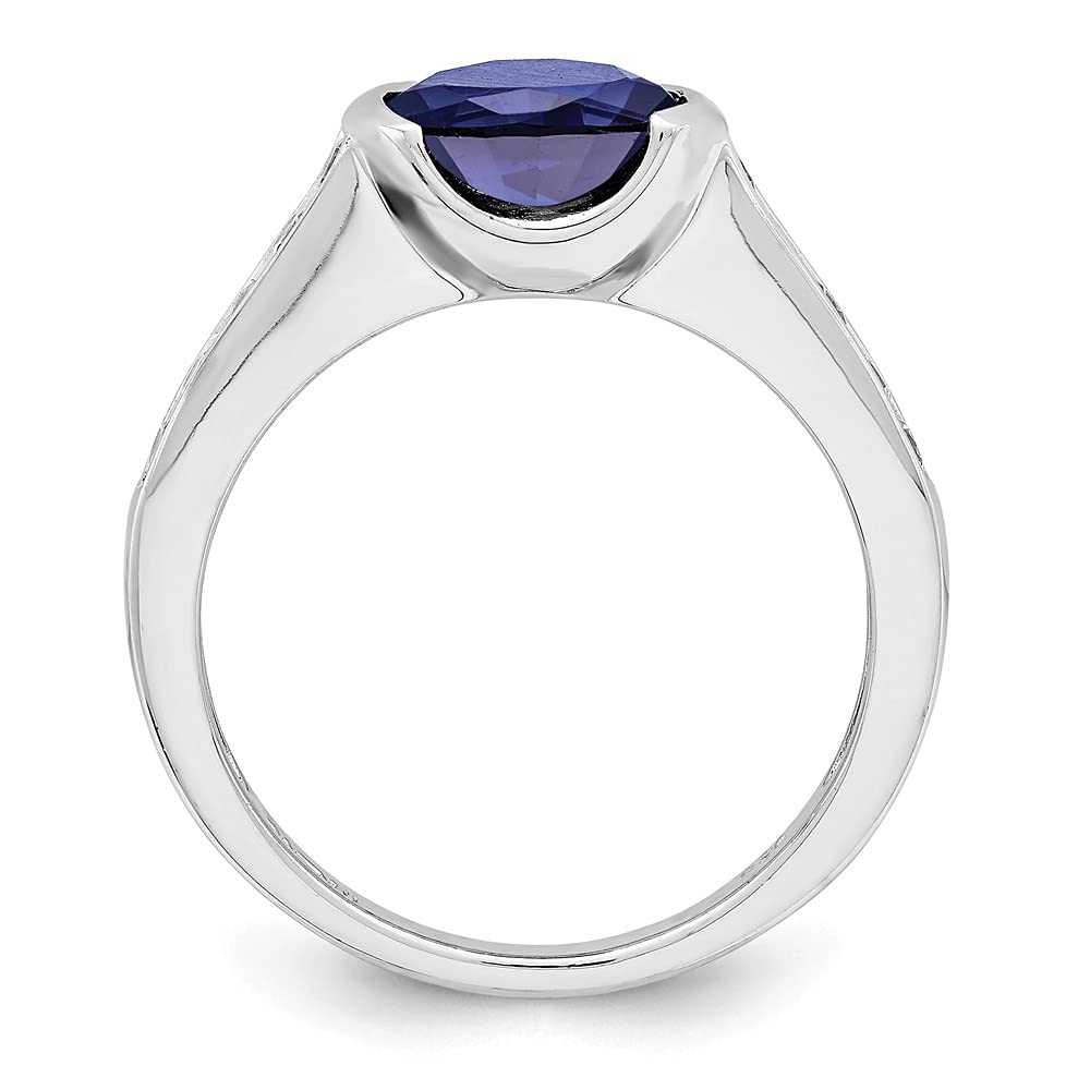 925 Silver Blue Sapphire & CZ Ring for Women - Elegant Gift for Her | Wedding, Party, Anniversary