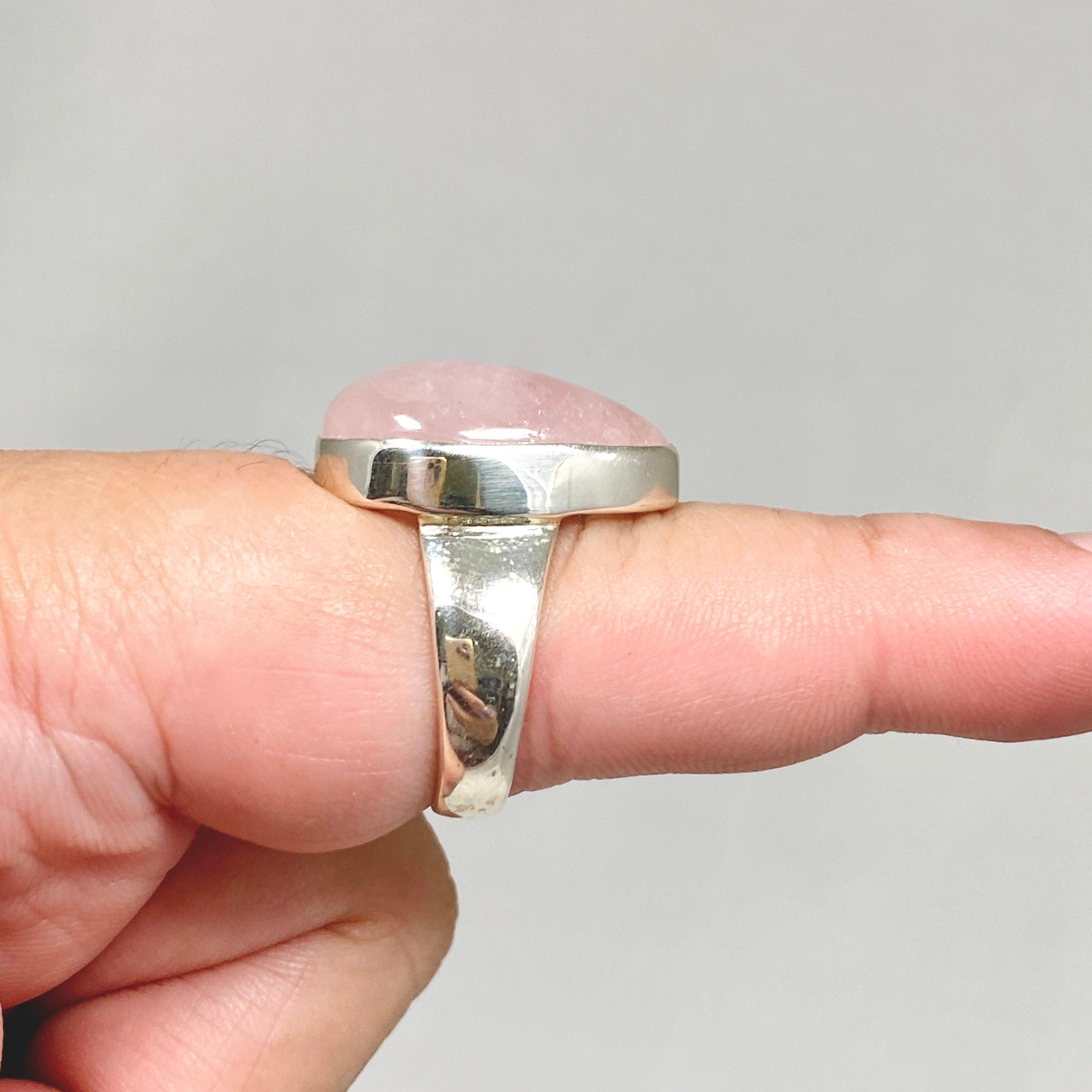 Morganite Teardrop Ring for Women - Size 10 - 14K Rose Gold Engagement Ring - KRGJ3161 - Perfect for Valentine's Day, Anniversary & Proposal Gifts