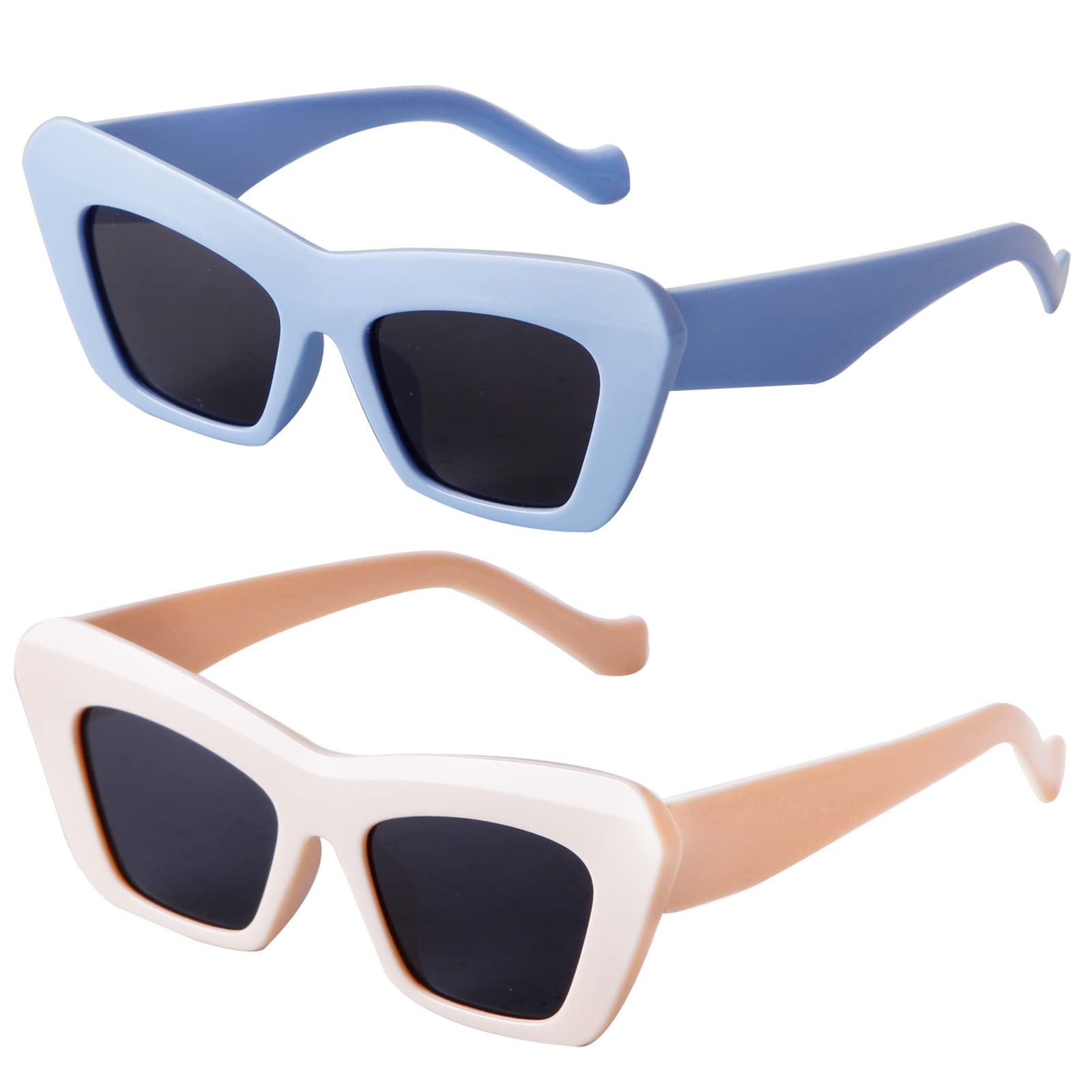 SDINM Cat Eye Sunglasses for Women - Retro Trendy Cateye Sun Glasses UV Protection - Perfect for Driving, Beach & Fashion Outfits