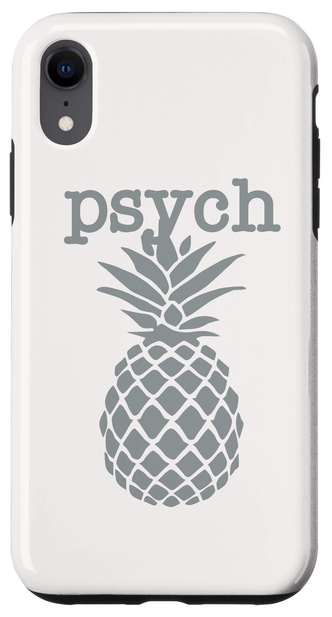 iPhone XR Case - Vintage Pineapple Fruit Design, Funny & Stylish Gray Protective Cover - Perfect for Everyday Use, Travel & Gifts