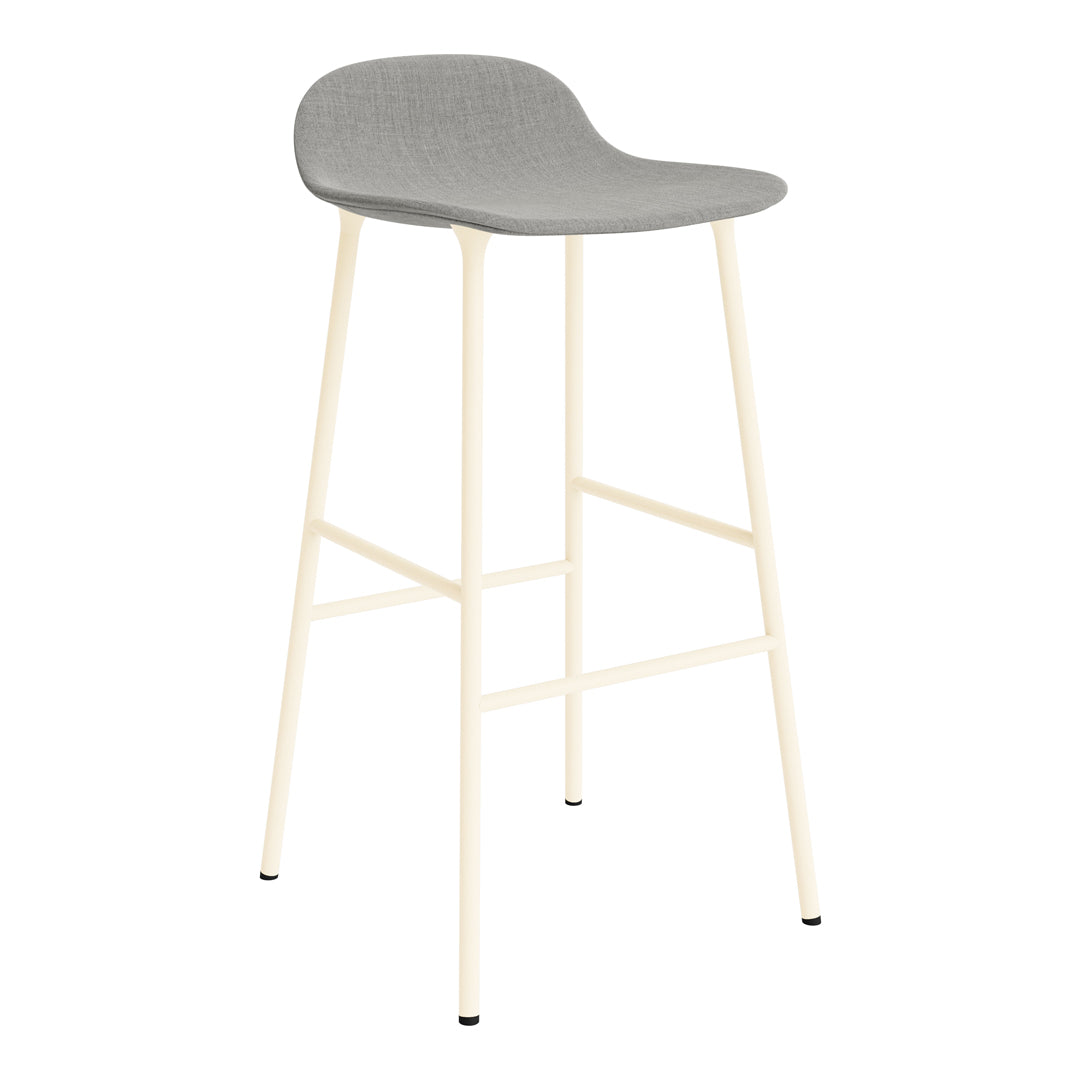 Modern Form Bar Stool with Metal Legs & Upholstered Seat - Perfect for Kitchen Islands, Home Bars & Commercial Use