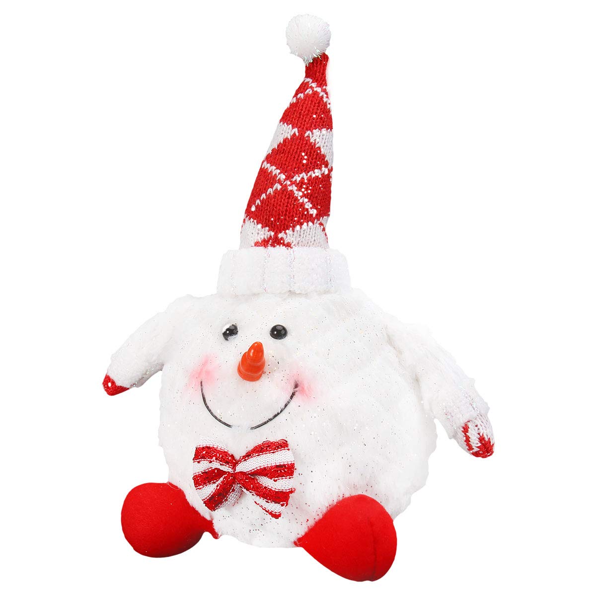 ABOOFAN White Christmas Snowman Doll - Holiday Home Decor, Garden & Showcase Decoration for Christmas Tree, Yard, and Indoor Festive Display