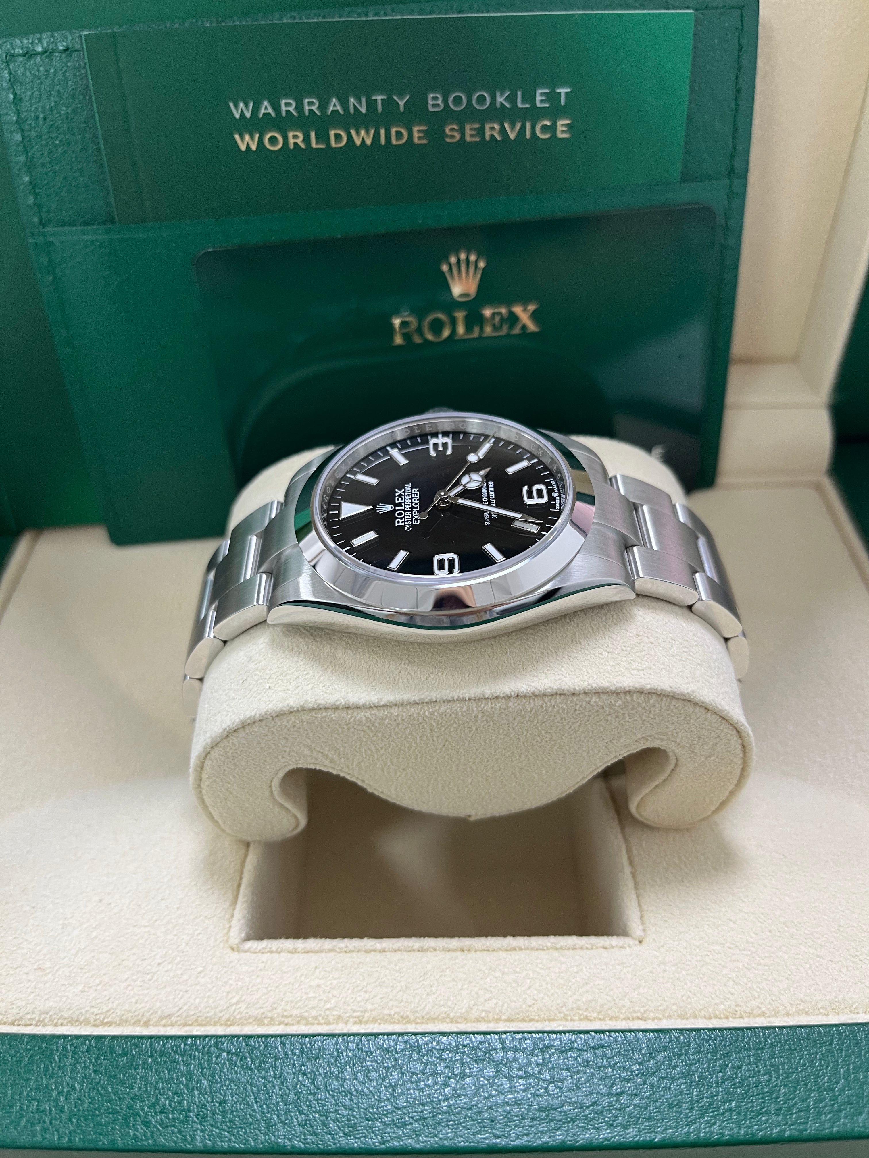 Rolex Explorer 40mm Oystersteel Men's Watch with Black Arabic Dial & Oyster Bracelet 224270 - Perfect for Outdoor Adventures, Business Meetings, and Luxury Collectors