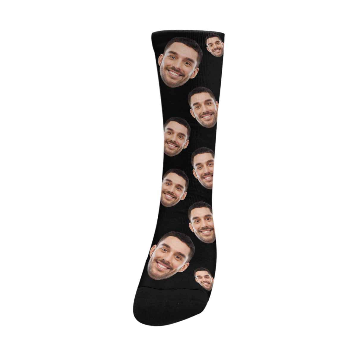 Custom Photo Socks - Personalized Funny Face Print Crew Socks for Men & Women | Soft Cotton Casual Socks | Unique Gift for Birthday, Anniversary & Couples | Great for Gifts, Parties & Everyday Wear