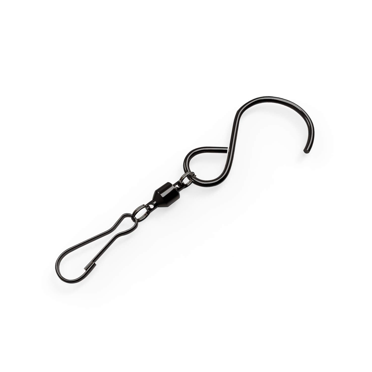 6 Pack Black Swivel Hooks for Wind Chimes, Hanging Plants, Wind Spinners & Crystal Twisters - Heavy Duty Hanging Clips for Birdcages, Pots & Party Decorations | Perfect for Outdoor Gardens, Patios & Home Decor