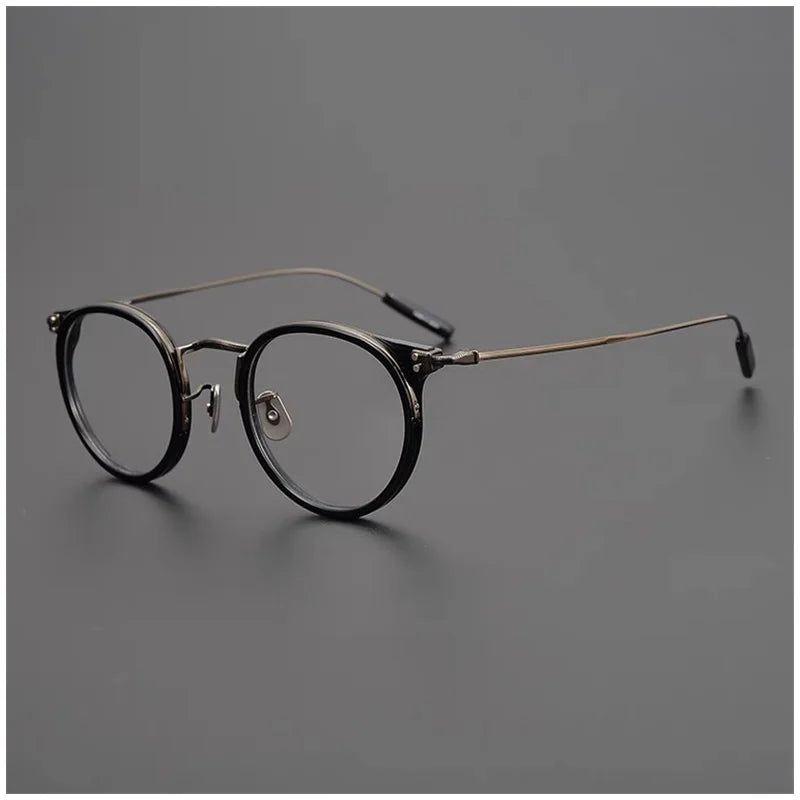 Unisex Aimee 1557 Round Full Rim Titanium Acetate Eyeglasses - Lightweight & Durable Glasses for Work, Reading & Everyday Wear