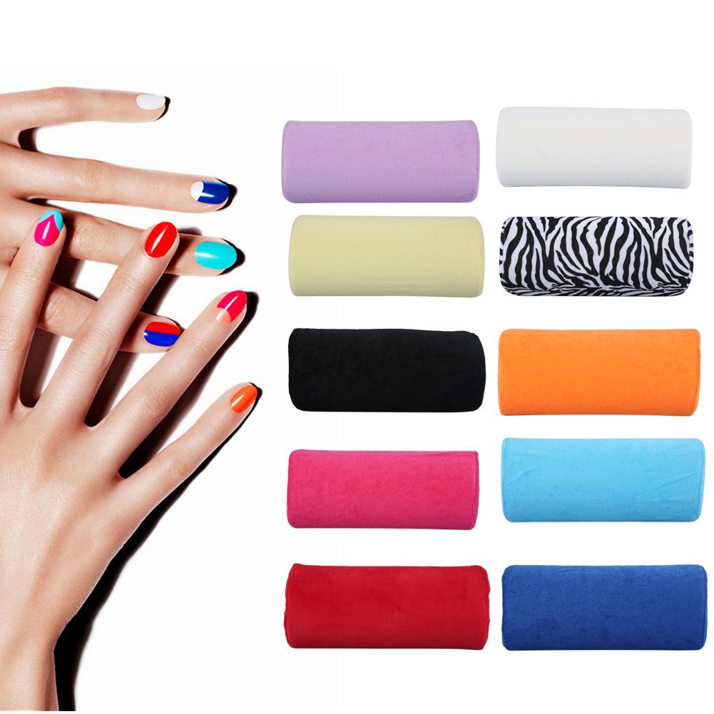**Detachable & Washable Nail Art Hand Rest Cushion - Soft Sponge Salon Pillow for Manicure & Pedicure (Black) | Perfect for Nail Salons, Home Spa & Professional Use**