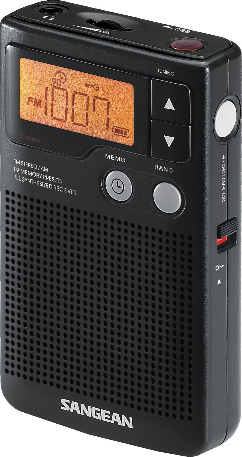 Sangean DT-200X AM/FM Digital Pocket Radio - Portable Travel, Emergency, Outdoor, Camping, Hiking & Home Use