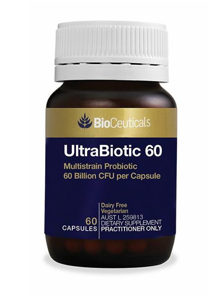 BioCeuticals Ultrabiotic 60 Capsules - Advanced Probiotic Supplement for Gut Health & Immune Support - Perfect for Digestive Wellness & Daily Immune Boosting