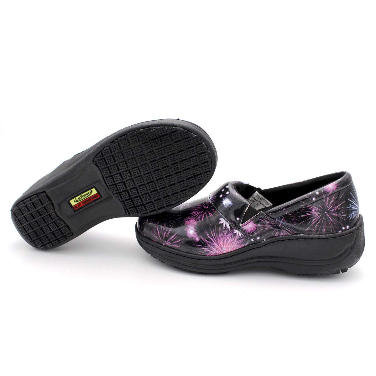 Laforst Women's Rachel Slip-Resistant Nursing Shoes - Non-Slip Waitress & Waiter Work Clogs with Manmade Upper | Comfortable for Healthcare, Food Service & Hospitality Professionals