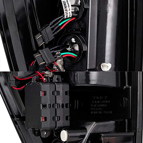 AKKON Black LED Tail Lights for 2002-2006 Chevy Avalanche GMT800 Pickup - Rear Brake Lamps Replacement - Perfect for Night Driving & Enhanced Safety
