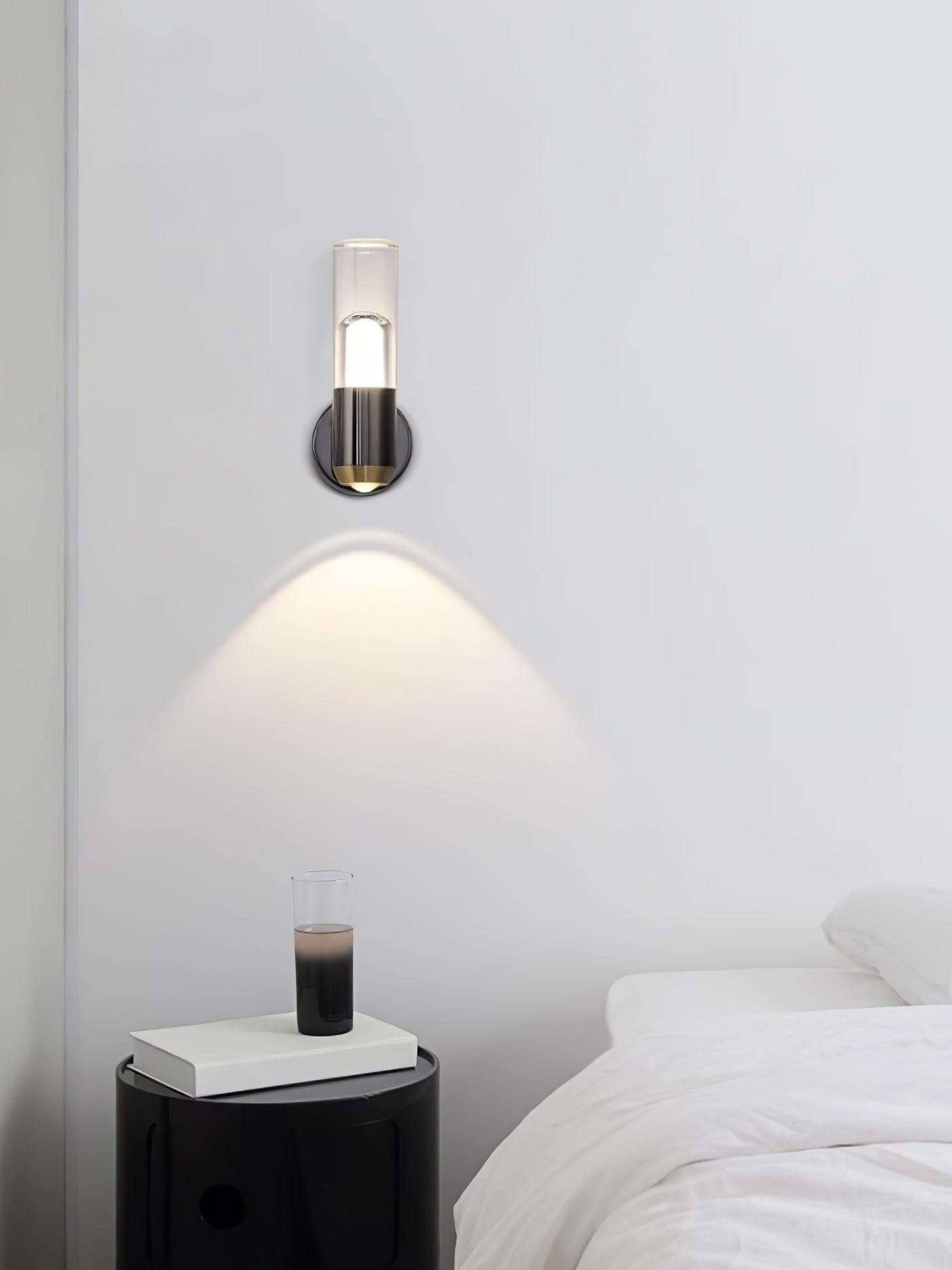 Modern Cylindrical Wall Sconce - Sleek Contemporary Lighting Fixture for Bedroom, Living Room, and Hallway Decor