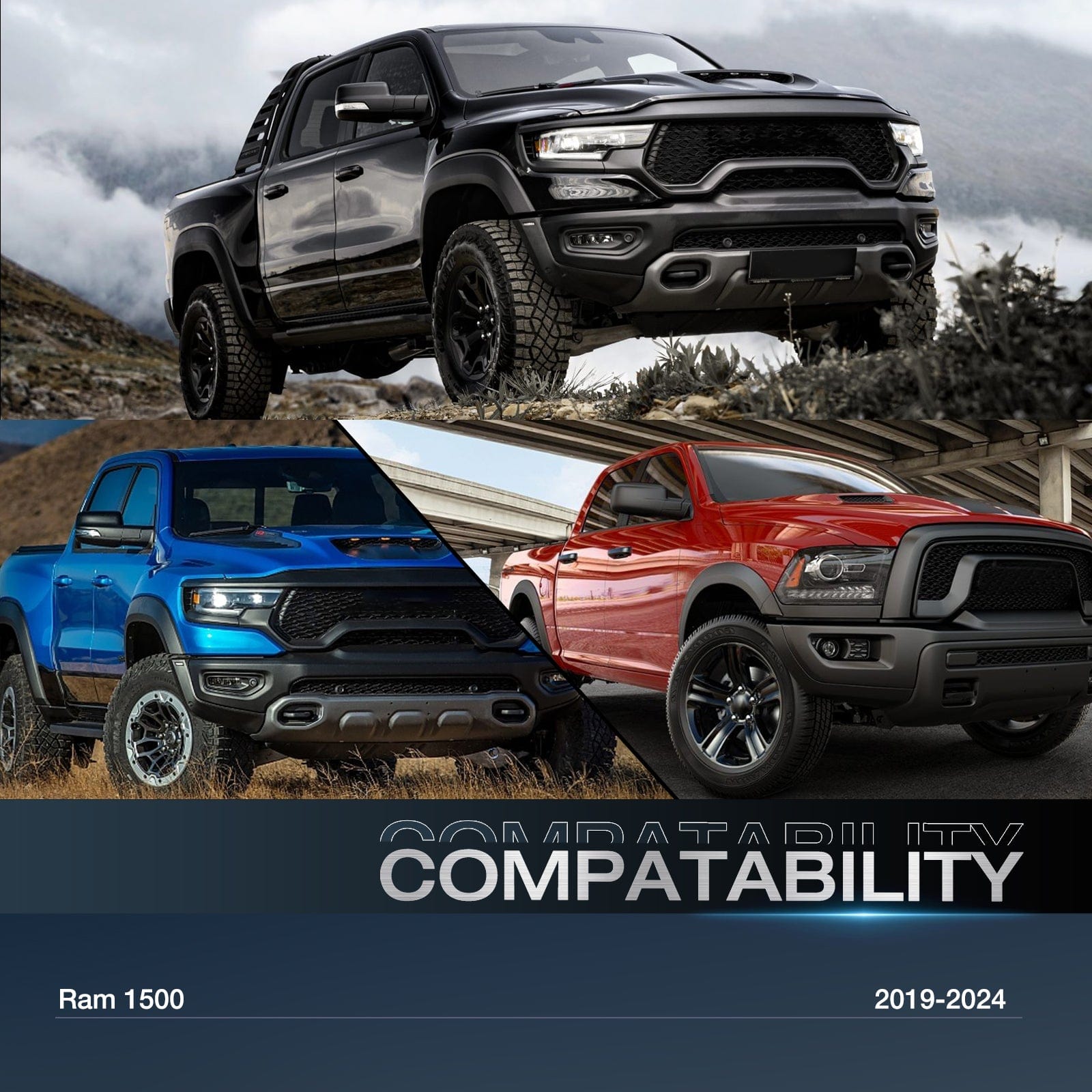 1.5 Inch (38mm) Wheel Spacers 4Pcs for 2019-2024 Dodge Ram 1500/2500/3500 - 6x139.7 Bolt Pattern, 77.8mm Hub Bore, 14x1.5 Studs - Improve Stance & Off-Road Performance