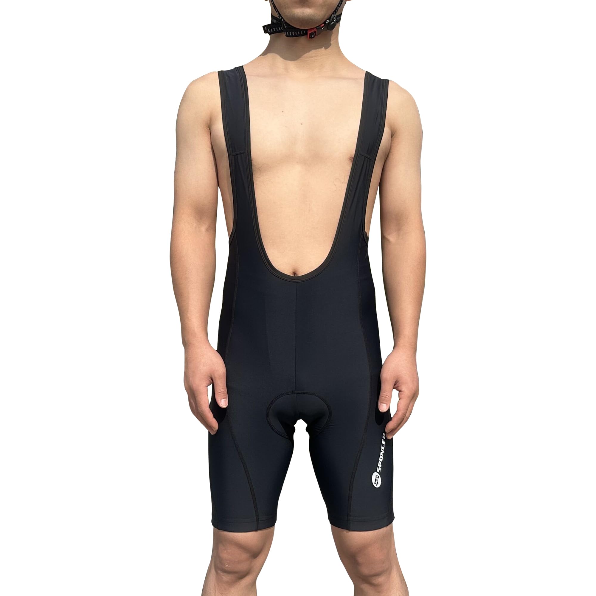 Sponeed Men's Cycling Bib Shorts - UPF 50+ Padded Breathable Bike Shorts for Road Racing & Training - Perfect for Long Distance Cycling & Indoor Spinning Workouts