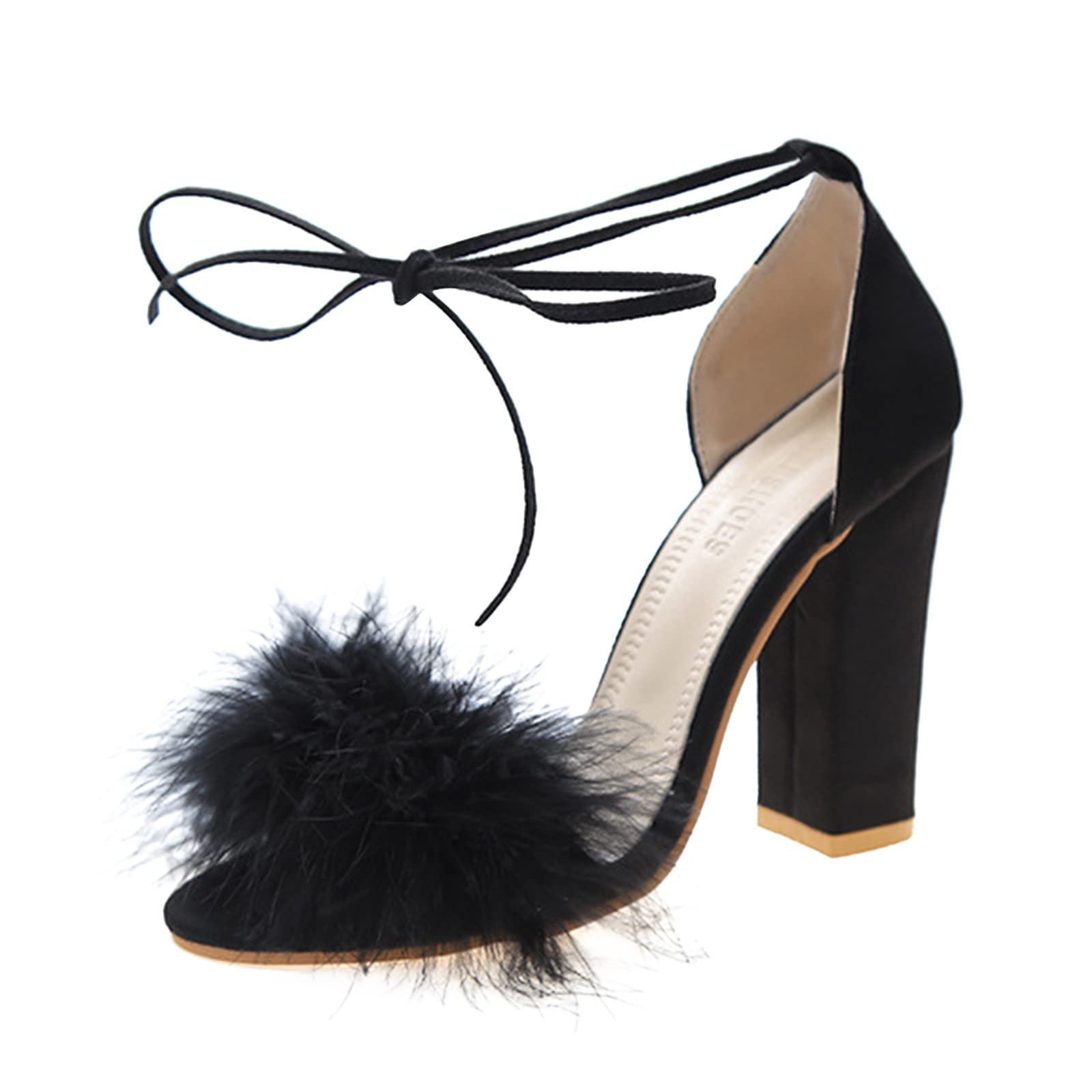 Women's High Heel Sandals with Thick Suede Straps - Roman Style Fashion Shoes for Women - Perfect for Parties, Weddings & Evening Events