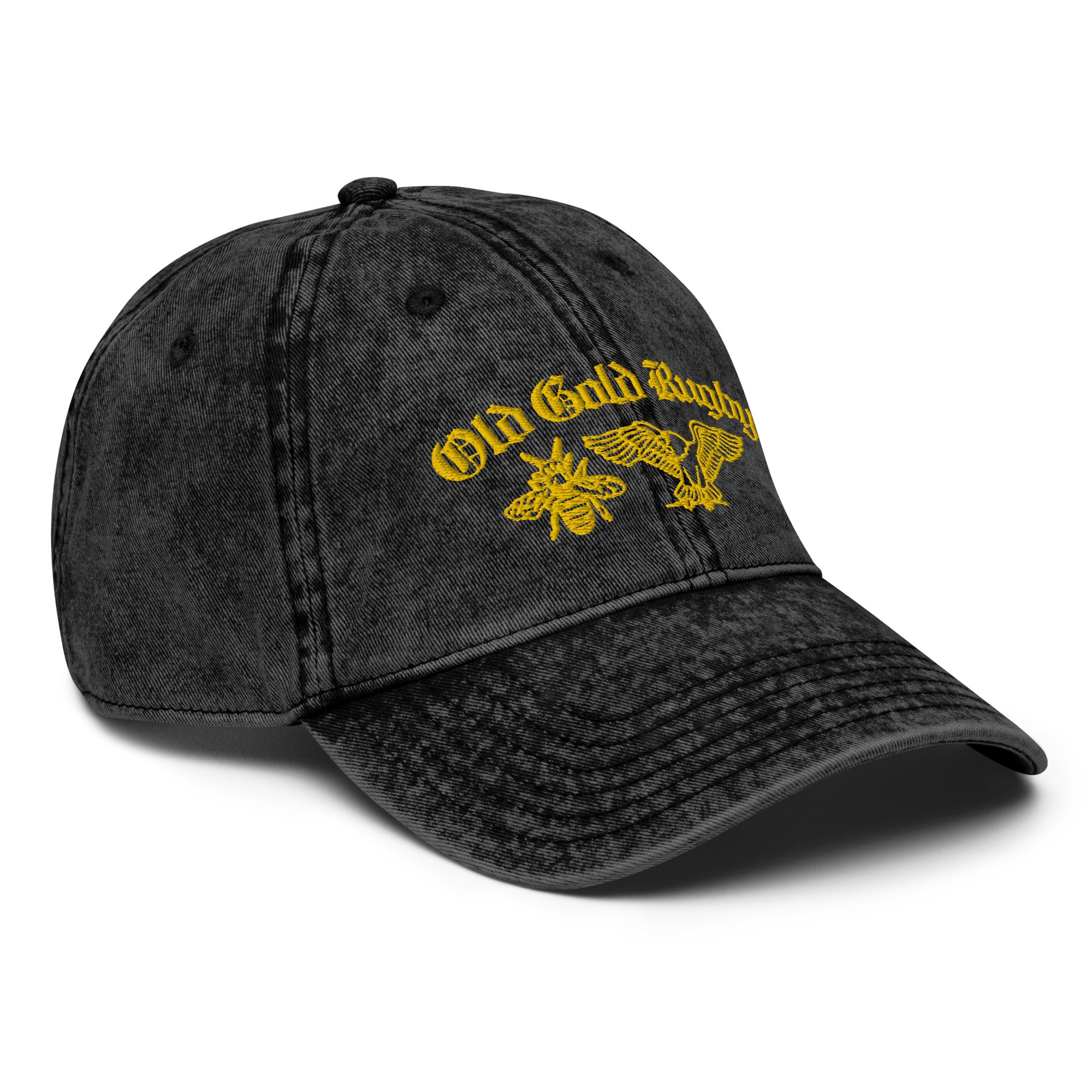 Vintage Old Gold RFC Twill Cap - Classic Baseball Hat for Men & Women - Perfect for Sports, Casual Wear & Outdoor Activities