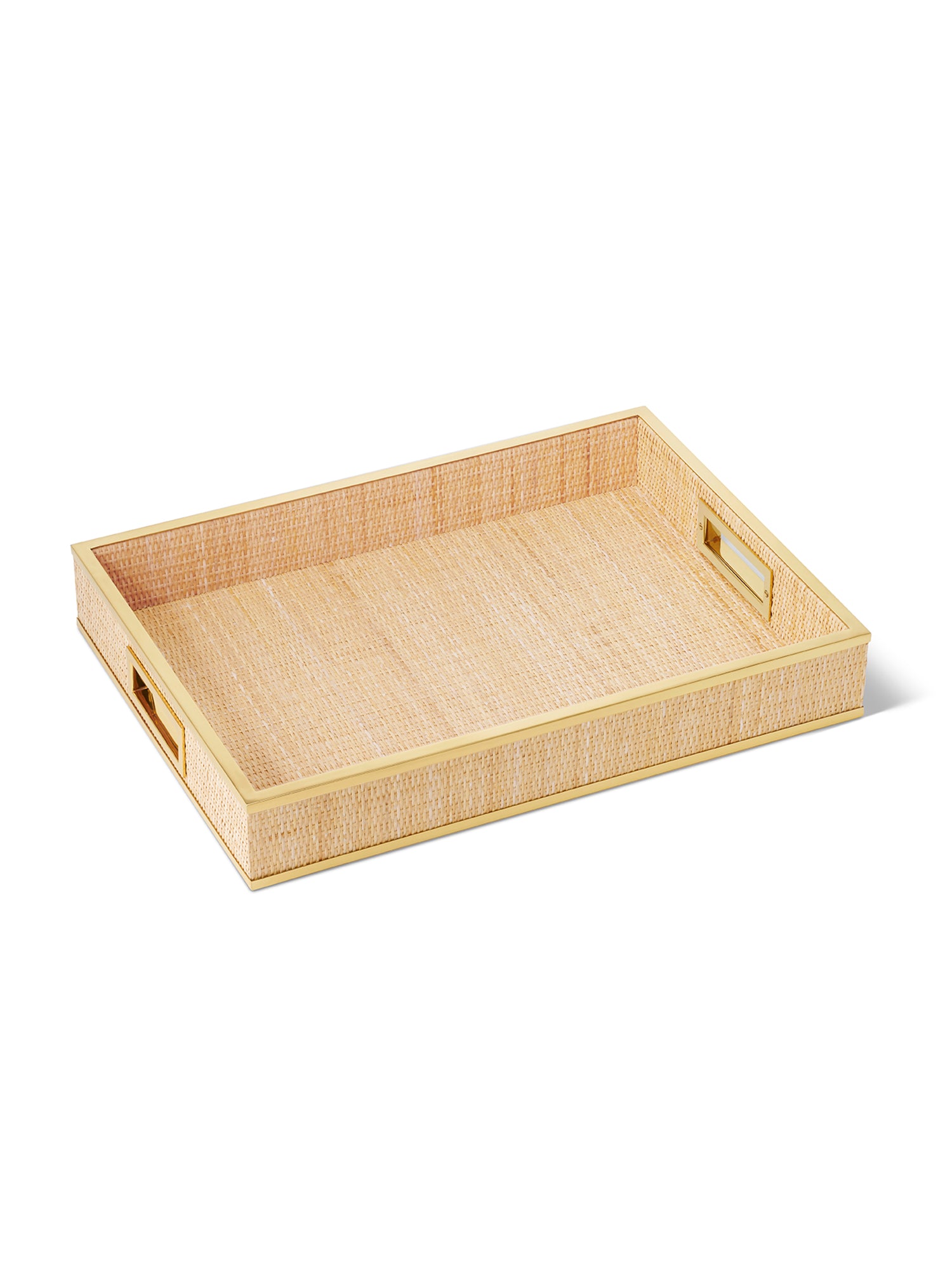 Colette Rattan Cane Tray - Stylish Decorative Serving Tray for Coffee Table, Dining, and Living Room Organization