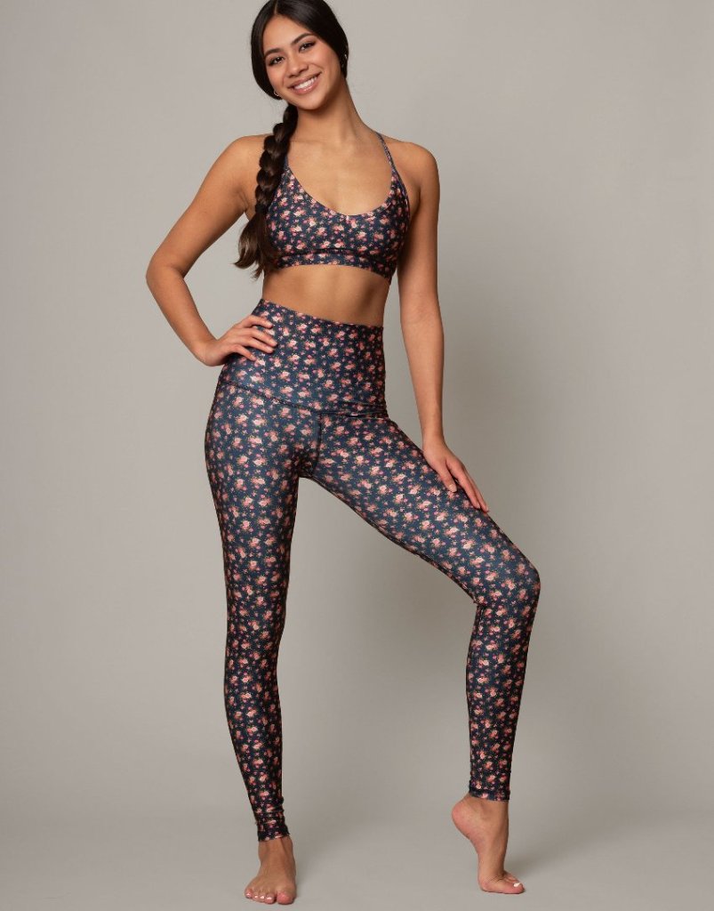 Hadley Roses Leggings for Women - High Waisted Yoga Pants, Tummy Control Workout Leggings - Perfect for Gym, Running, Yoga & Everyday Wear