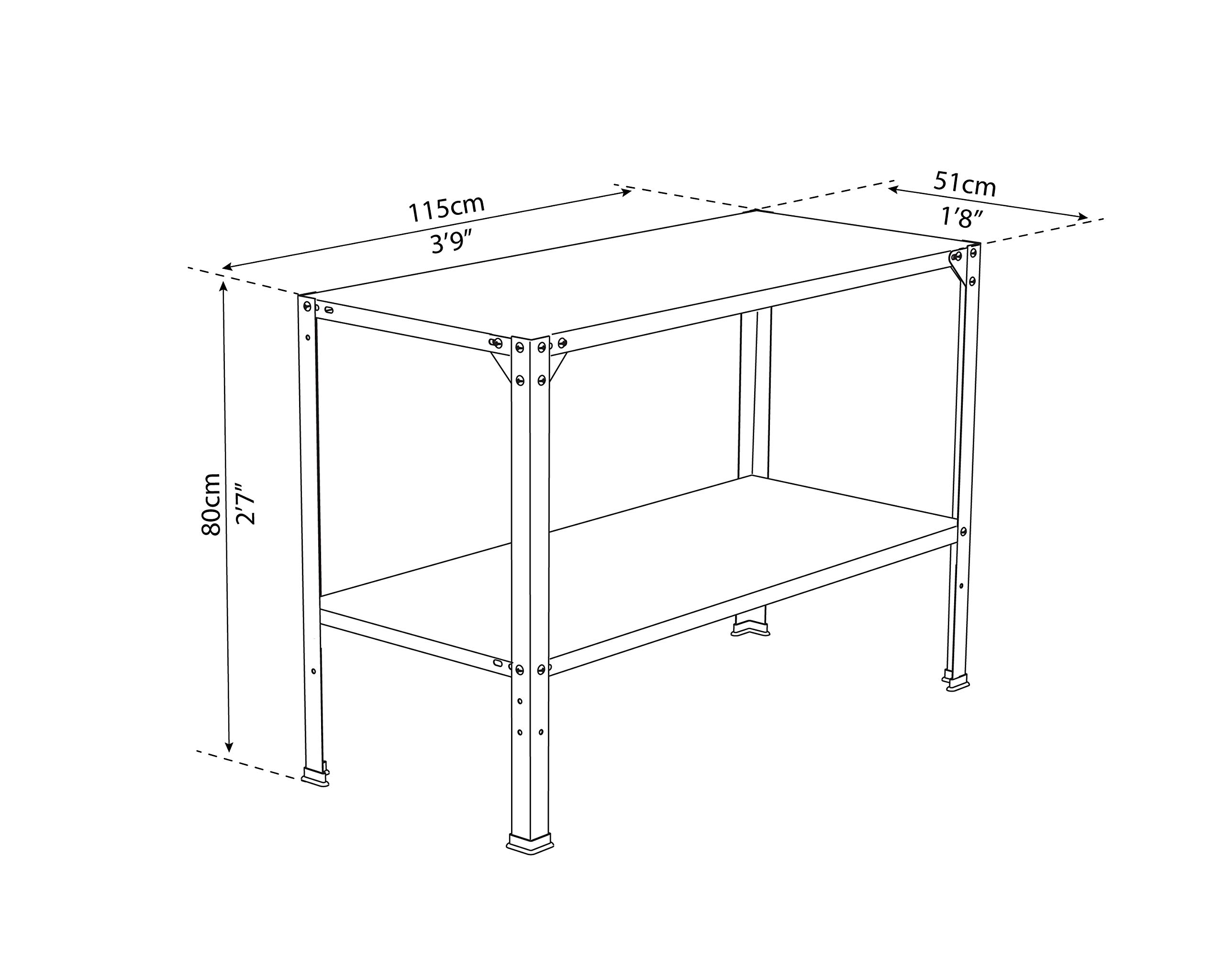Heavy Duty Steel Work Bench by Palram - Canopia | Durable & Sturdy Workstation for DIY, Woodworking, Garage & Workshop Projects
