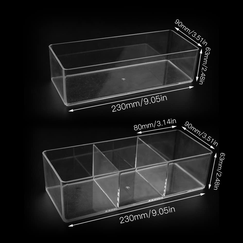 3-Layer Clear Acrylic Drawer Organizer - Detachable Makeup Storage for Vanity, Bathroom & Desk - Perfect for Nail Polish, Eyeshadow Palettes & Cosmetics Organization - Ideal for Home, Office & Travel Use