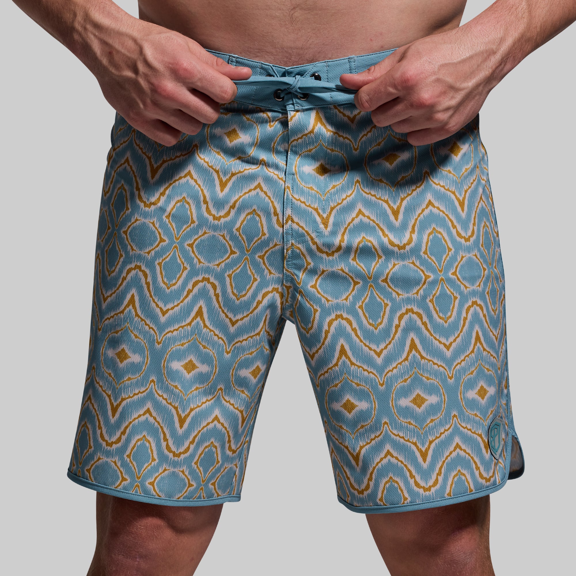 Men's Island Short 8 - Quick-Dry Swim Trunks with UPF 50+ Sun Protection (Coastline Blue) - Perfect for Beach Vacations, Pool Parties & Summer Adventures