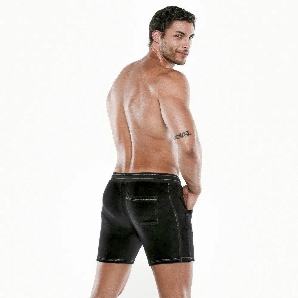 Code 22 Plush Velvet 5 Short 9920 Black - Soft Velvet Shorts for Women, Lounge & Sleepwear, Comfortable Home Outfits