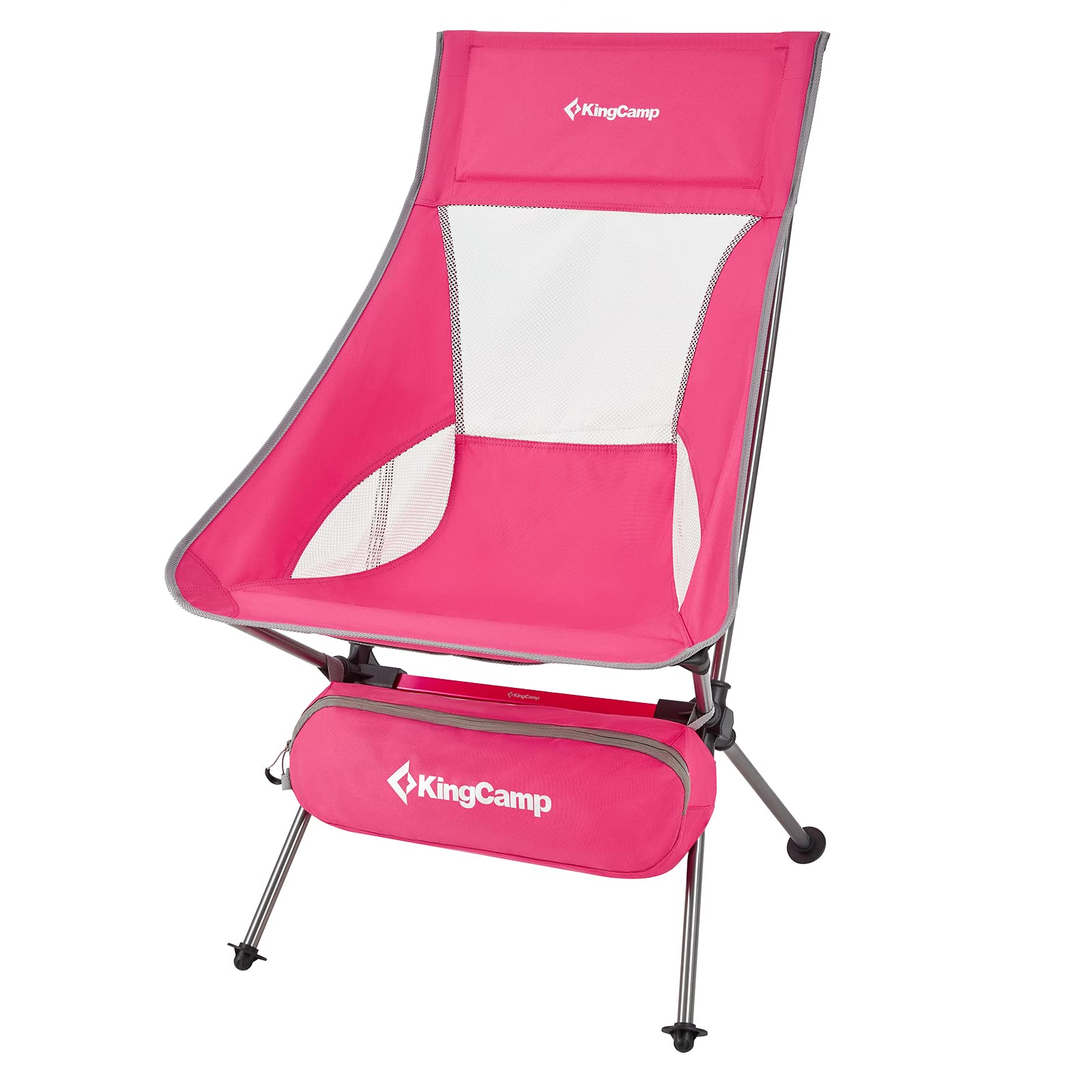 KingCamp Ultralight Compact Camping Chair - Portable Folding Chair with 330lbs Capacity, Extra Wide High Back Design for Adults - Perfect for Outdoor Travel, Backpacking, Festivals & Beach Camping