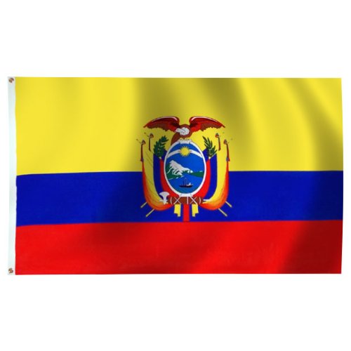 Ecuador Flag with Seal - 5x8 Feet SolarMax Nylon Outdoor Flag - Perfect for National Holidays, Sporting Events & Patriotic Displays