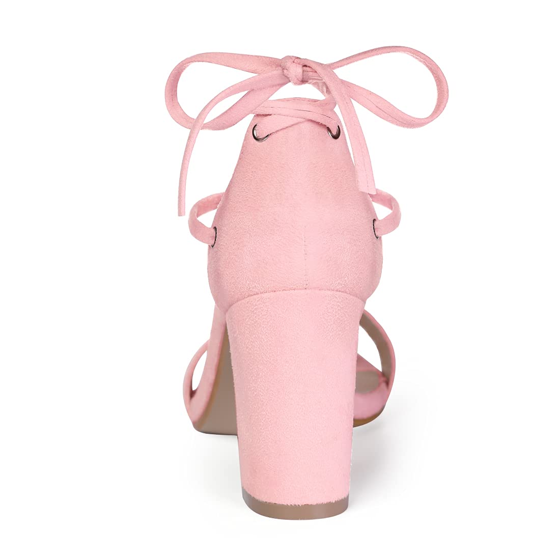 Allegra K Women's Strappy Chunky Heel Sandals with Tie-Up Detail - Perfect for Weddings, Parties & Summer Outfits